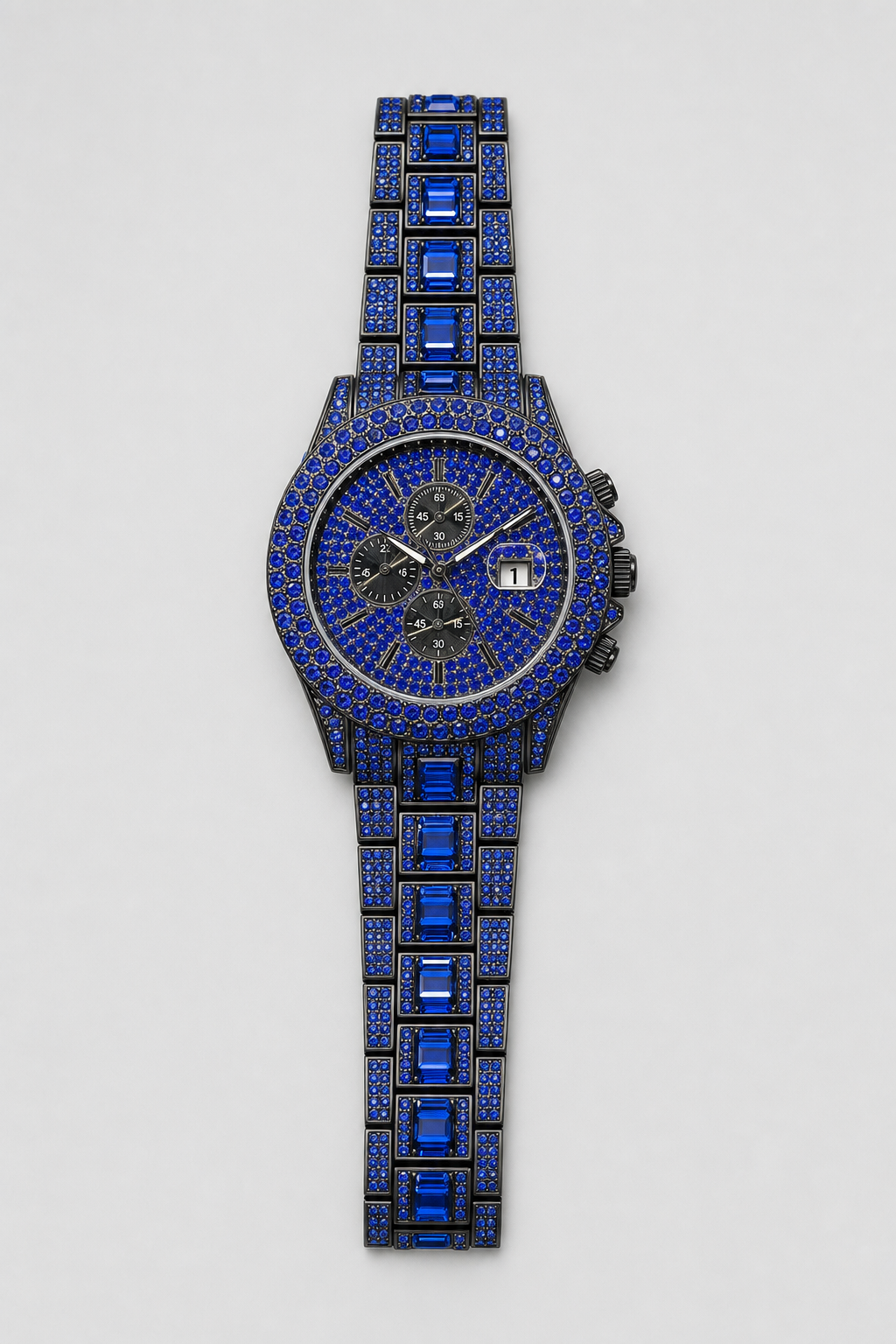 Montre Ninho — variante Bleu sur fond gris