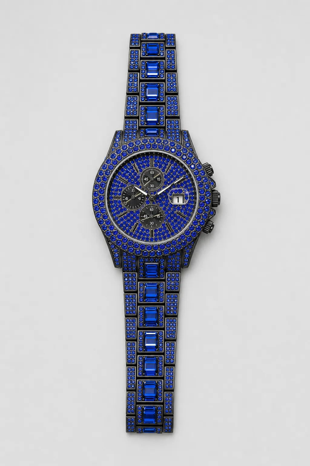 Montre Ninho — variante Bleu sur fond gris