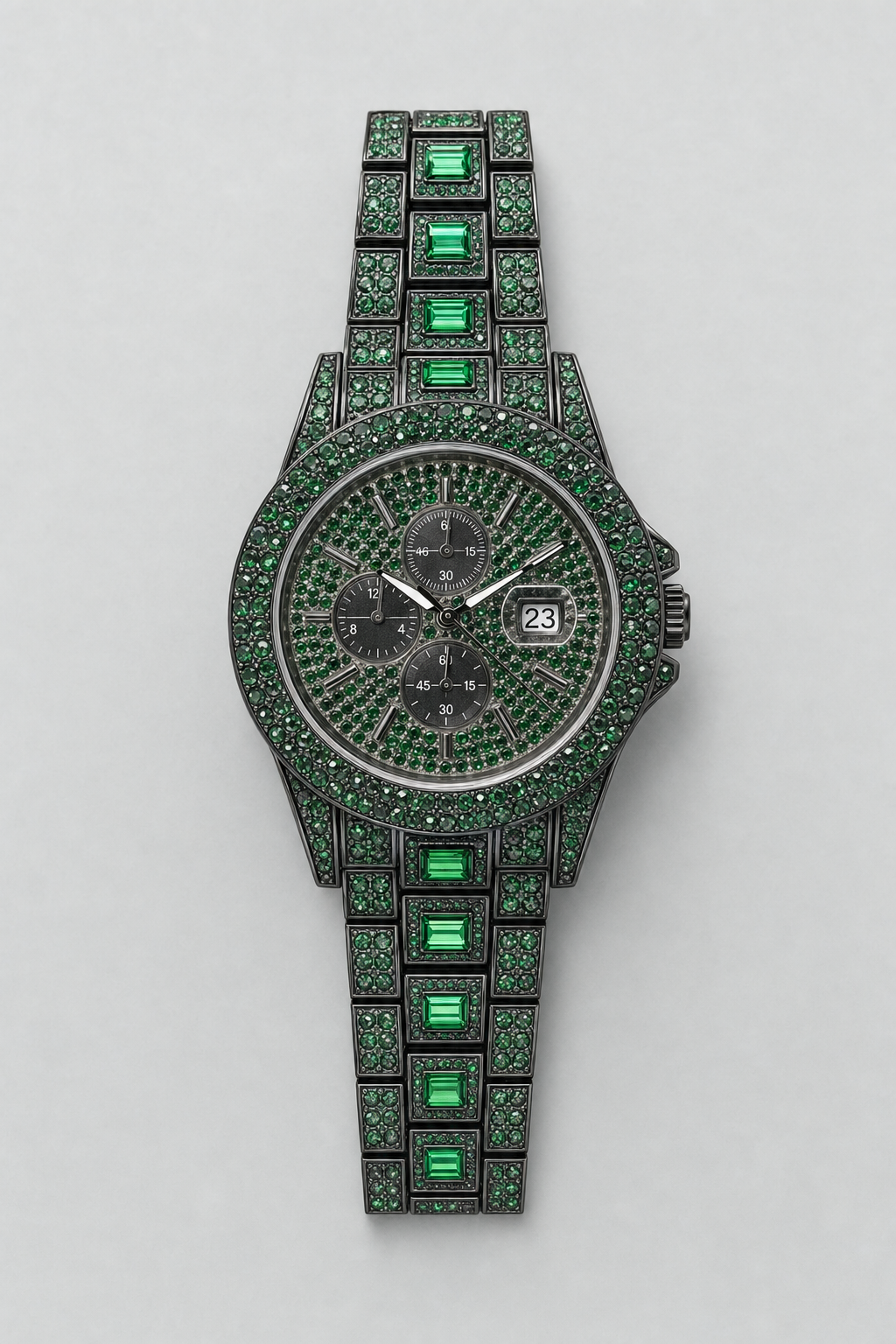 Montre Ninho — variante Vert sur fond gris
