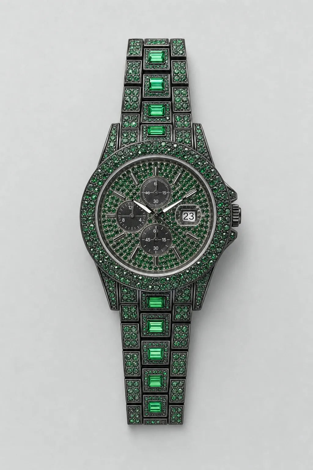 Montre Ninho — variante Vert sur fond gris