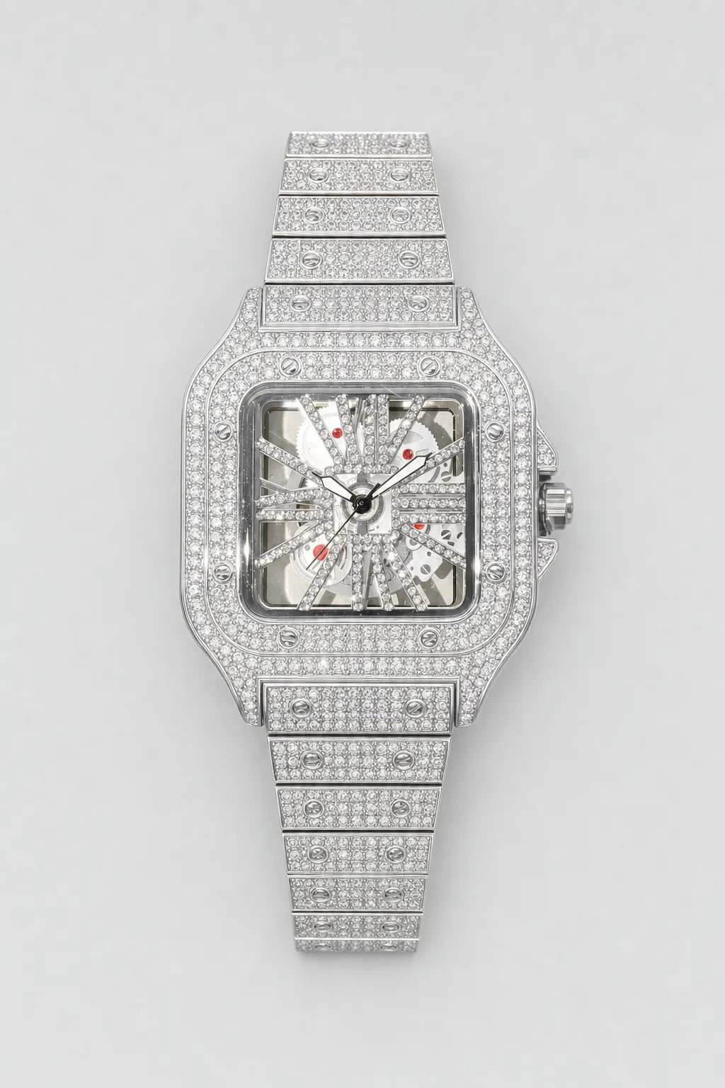 Montre rappeur — variante Argent sur fond gris