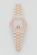 Montre rappeur américain — variante Rose-Or sur fond gris