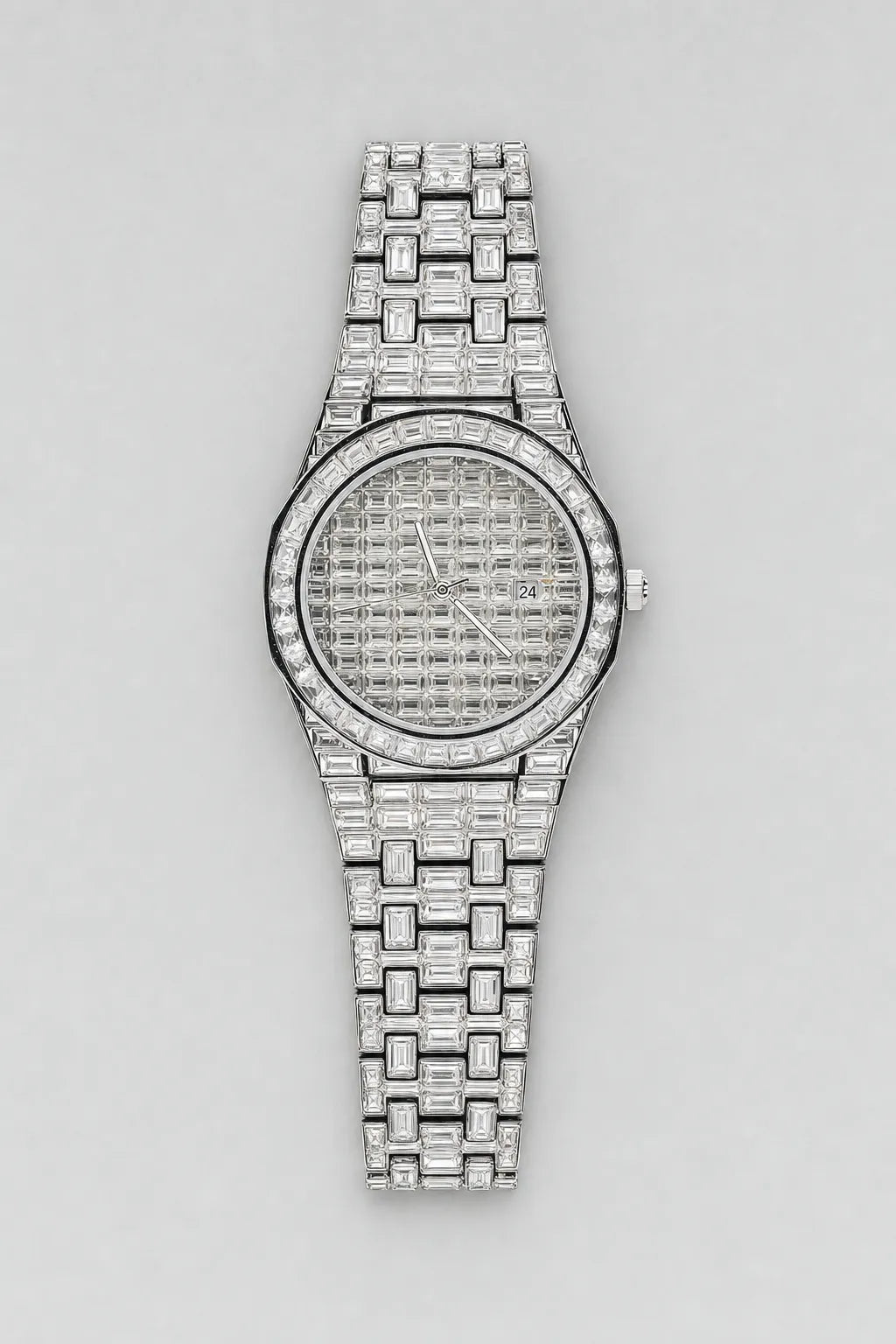 Montre Rohff — variante Argent sur fond gris