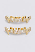 Vampire Grillz — sur fond gris - couleur Or